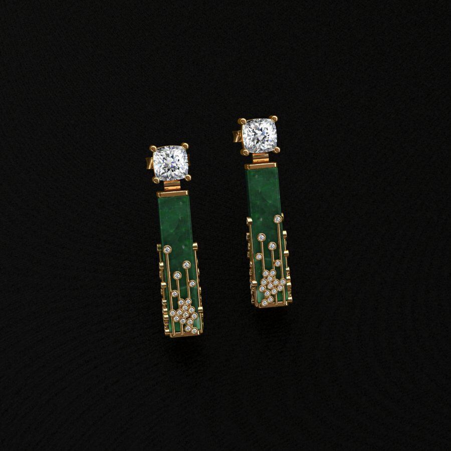 Earrings 3D print model_2