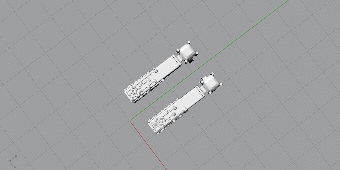 Earrings 3D print model_12