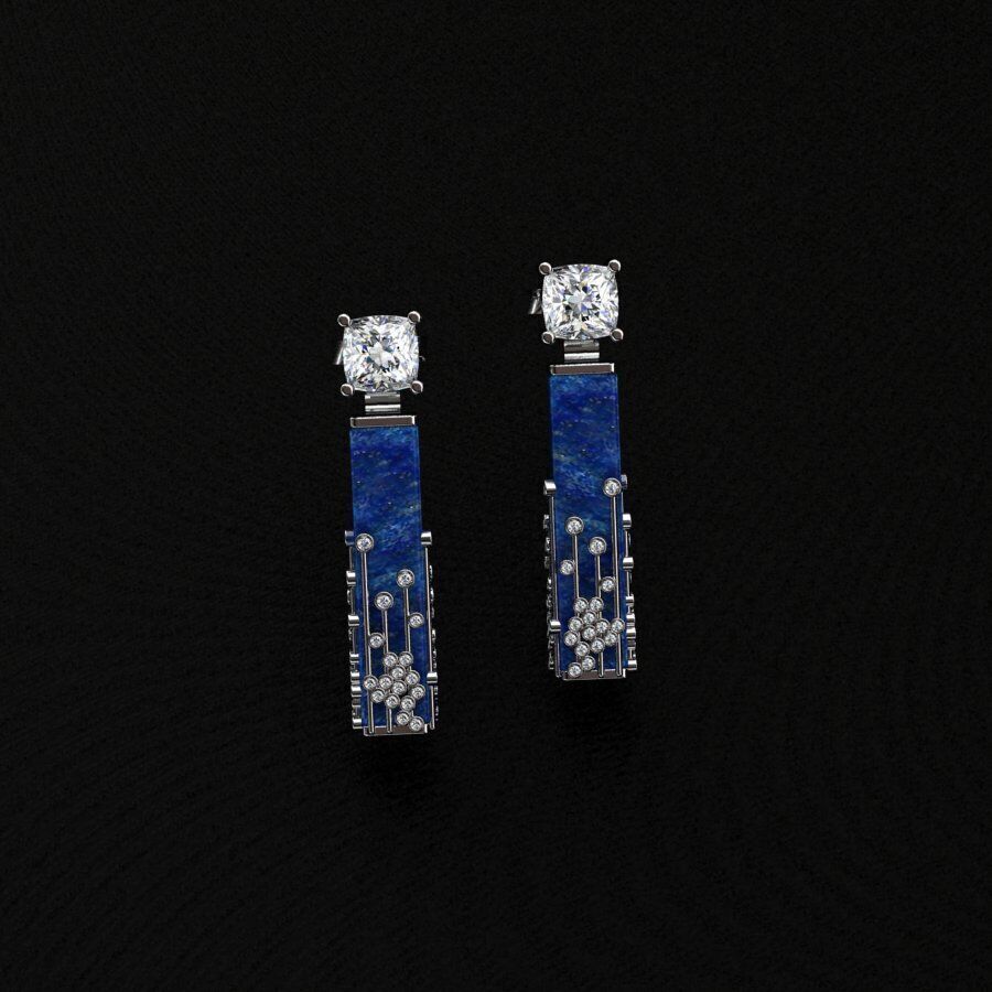 Earrings 3D print model_1