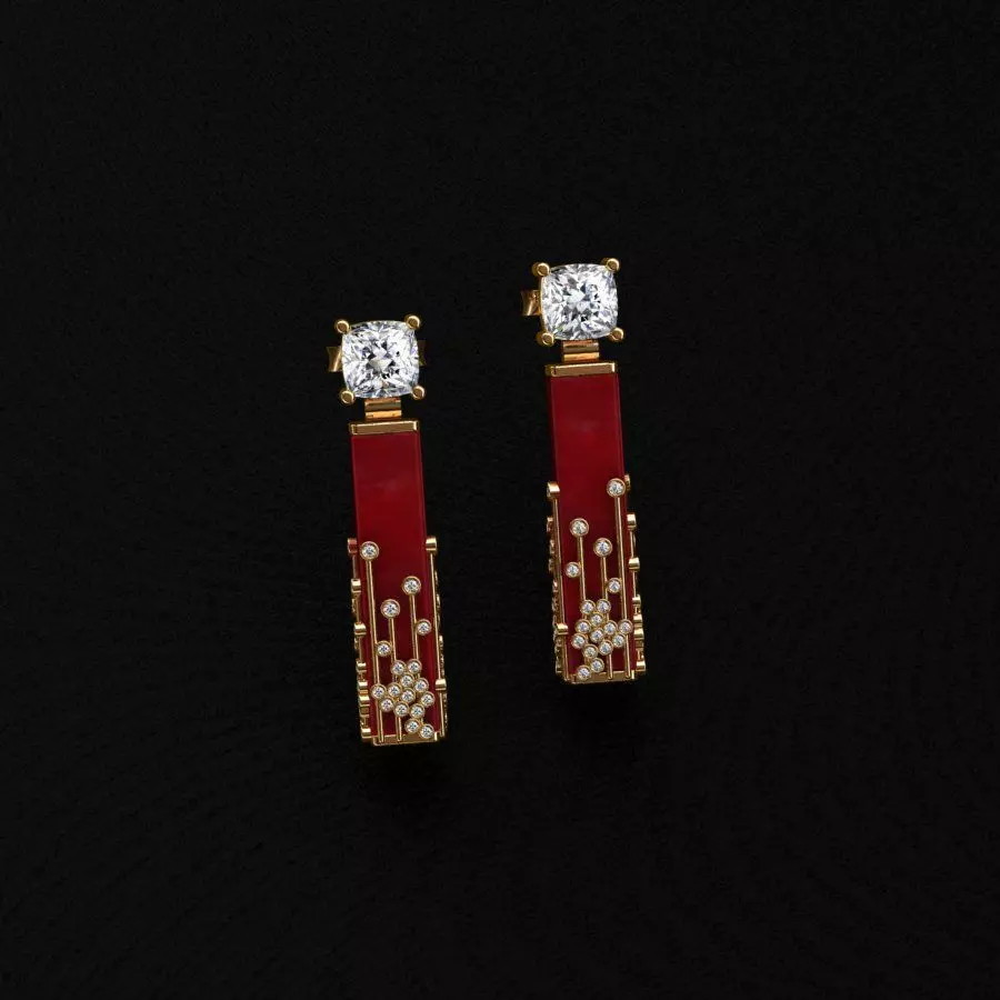 Earrings 3D print model_0