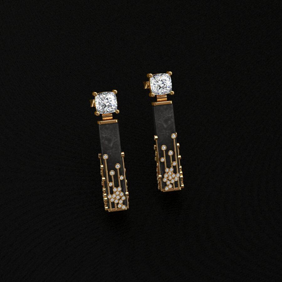 Earrings 3D print model_4