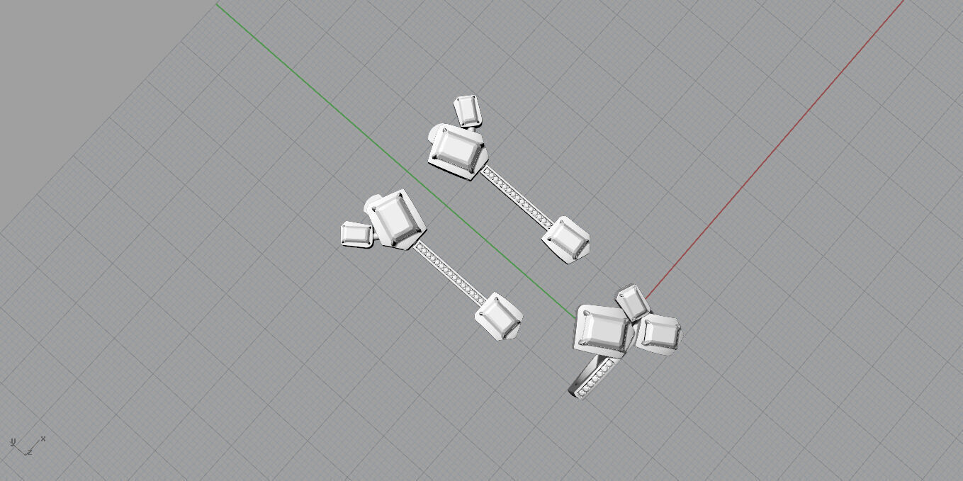 Ring and Earrings 3D print model_5