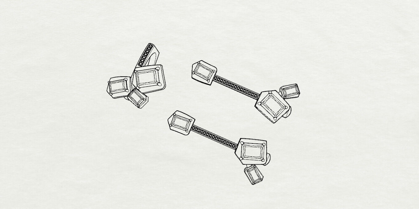 Ring and Earrings 3D print model_16