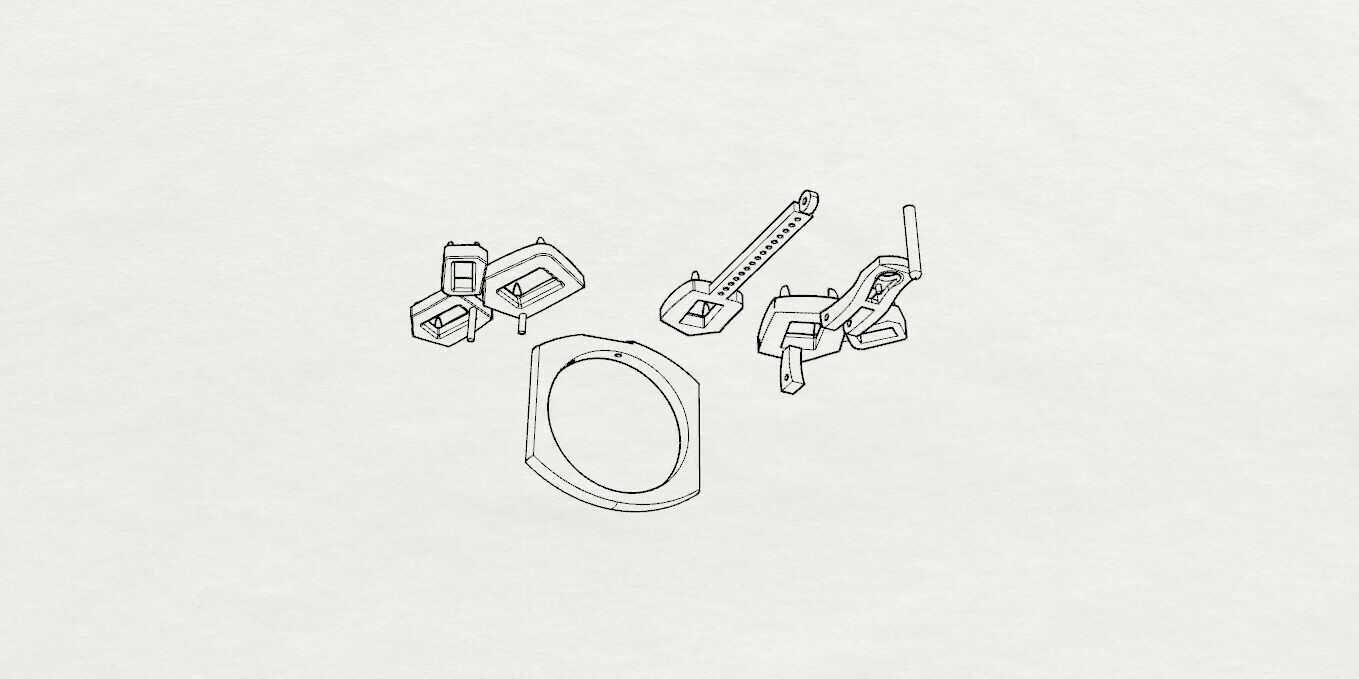 Ring and Earrings 3D print model_22