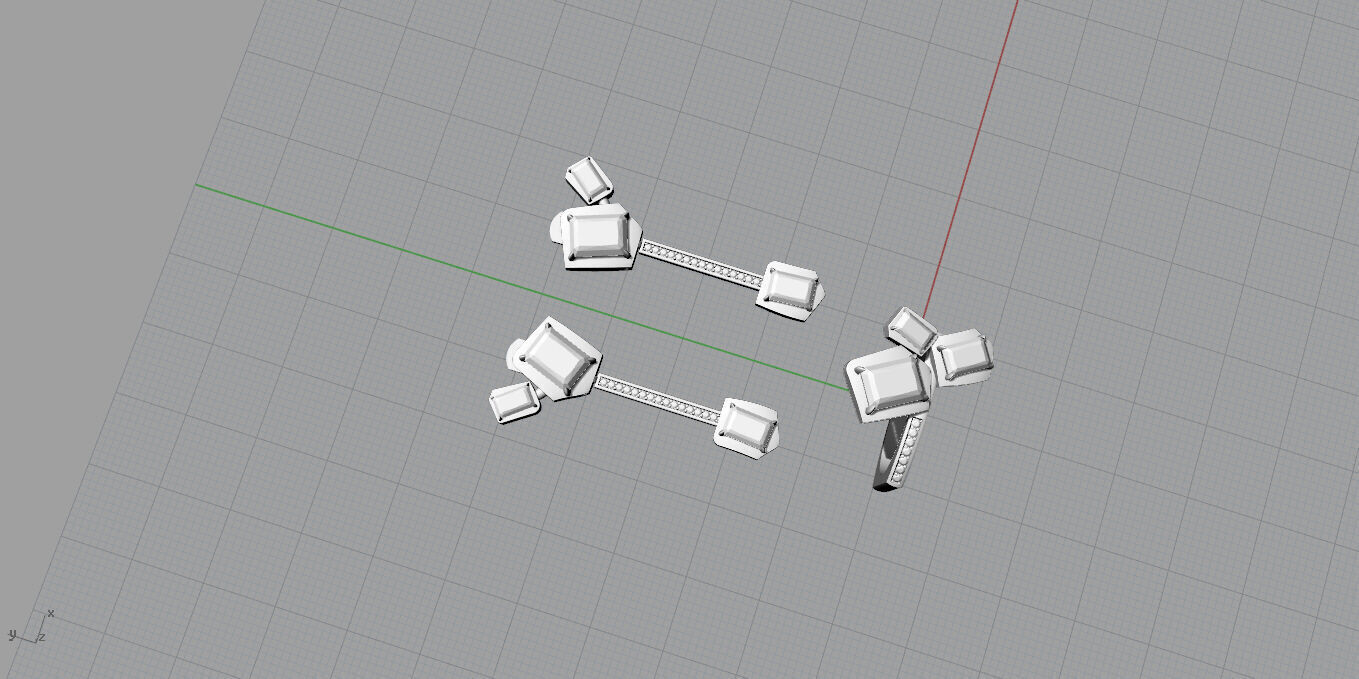 Ring and Earrings 3D print model_10