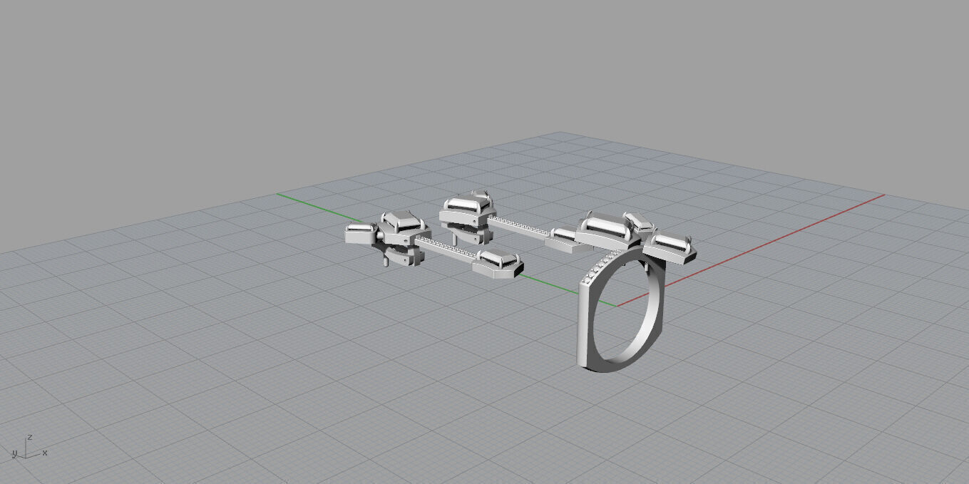 Ring and Earrings 3D print model_9