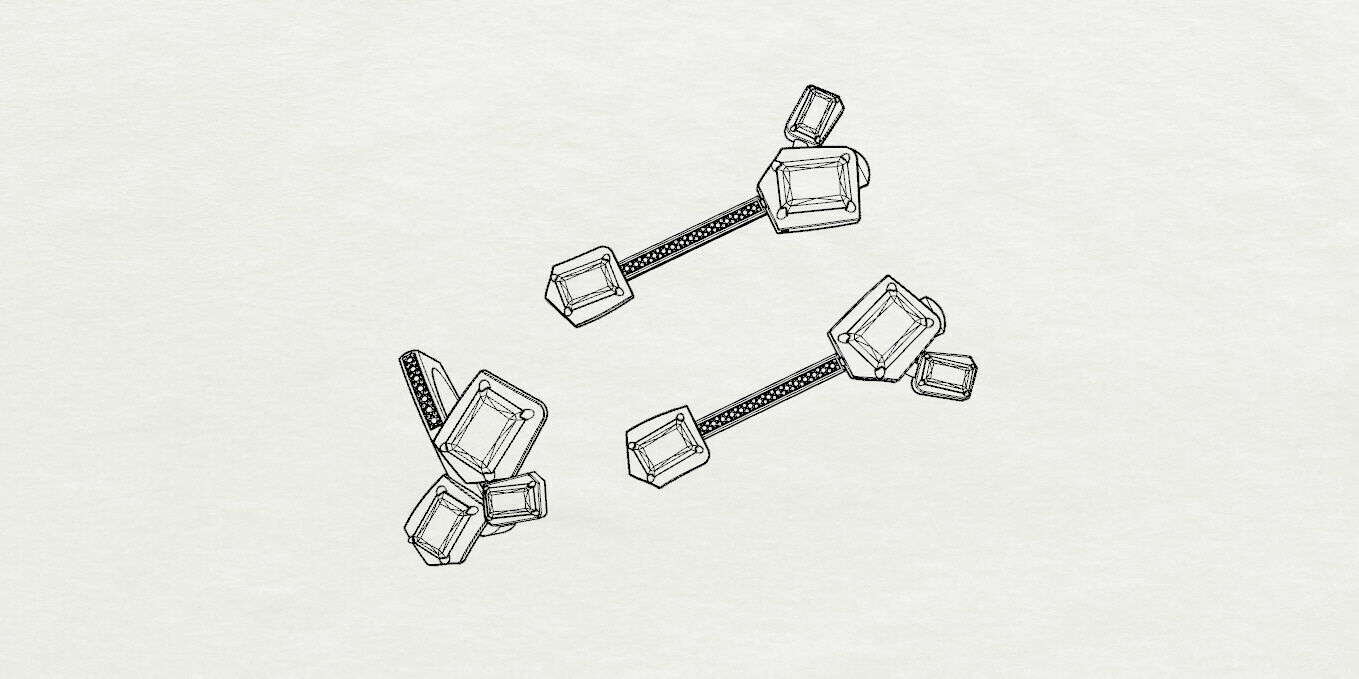 Ring and Earrings 3D print model_15