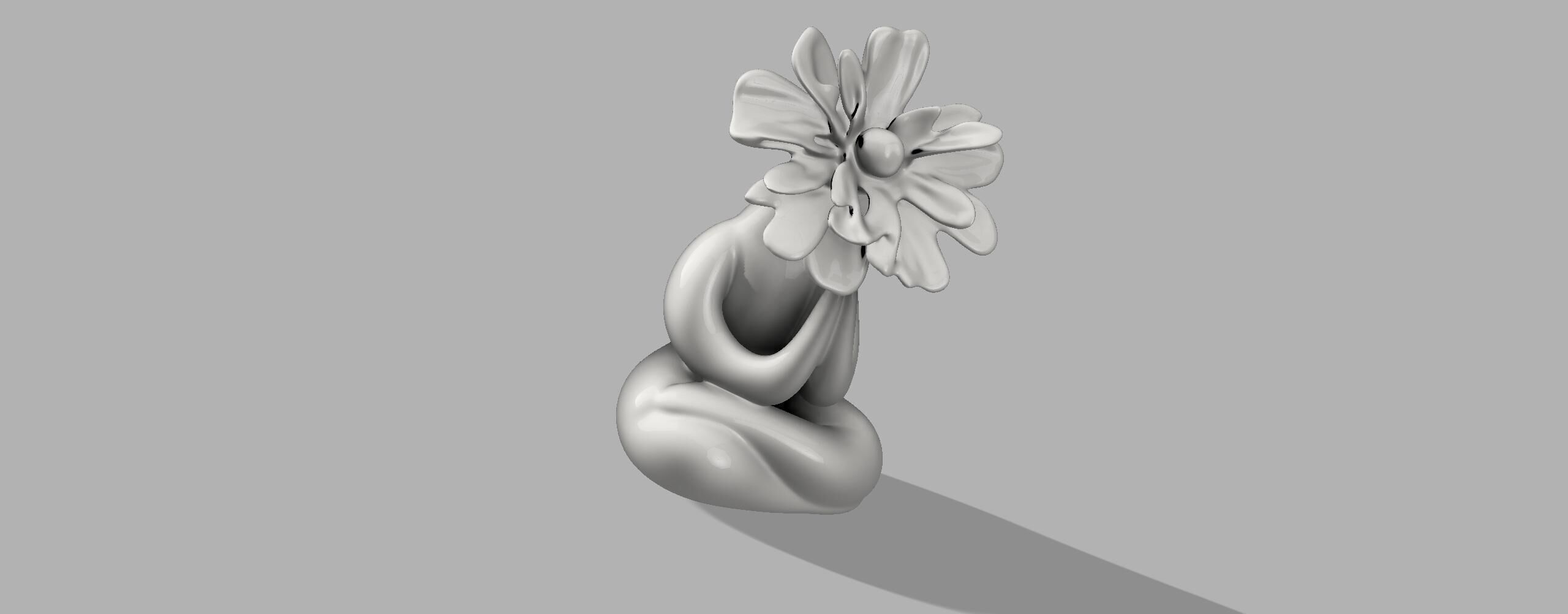 Ceramic Flower Sculptures - Cazamic 3D model_17
