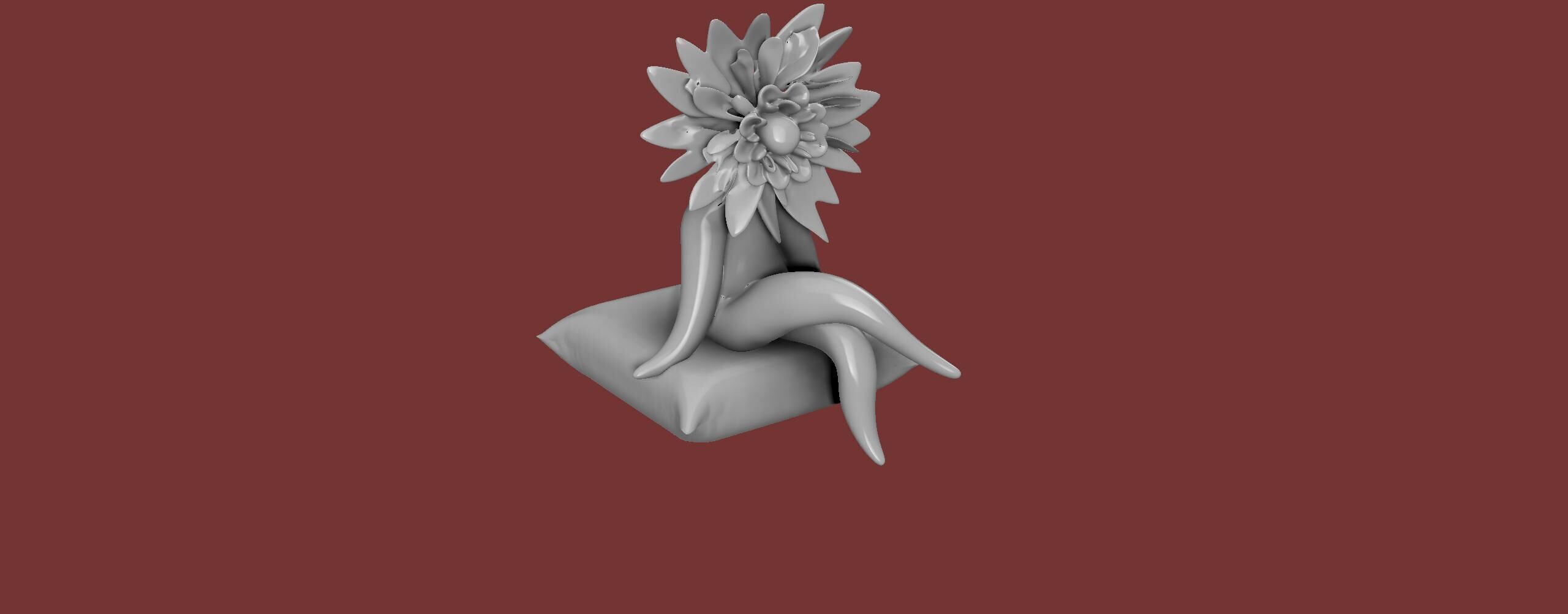 Ceramic Flower Sculptures - Cazamic 3D model_2
