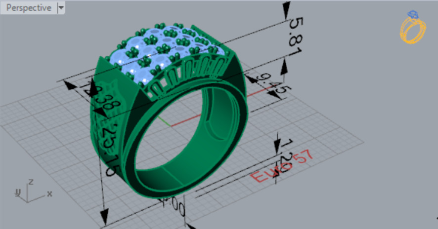 diamond man ring mr0066 3D print model_8