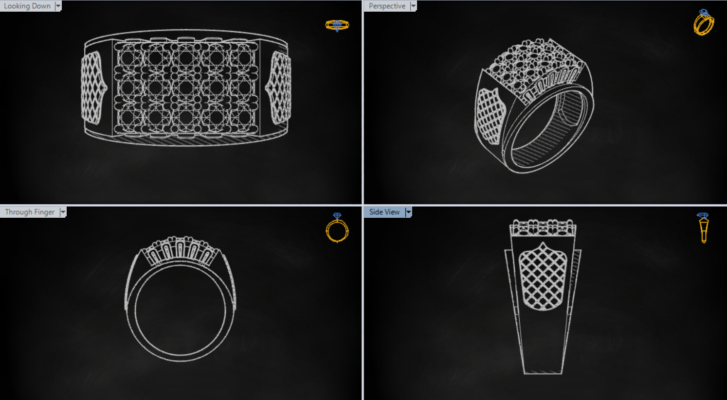 diamond man ring mr0066 3D print model_18