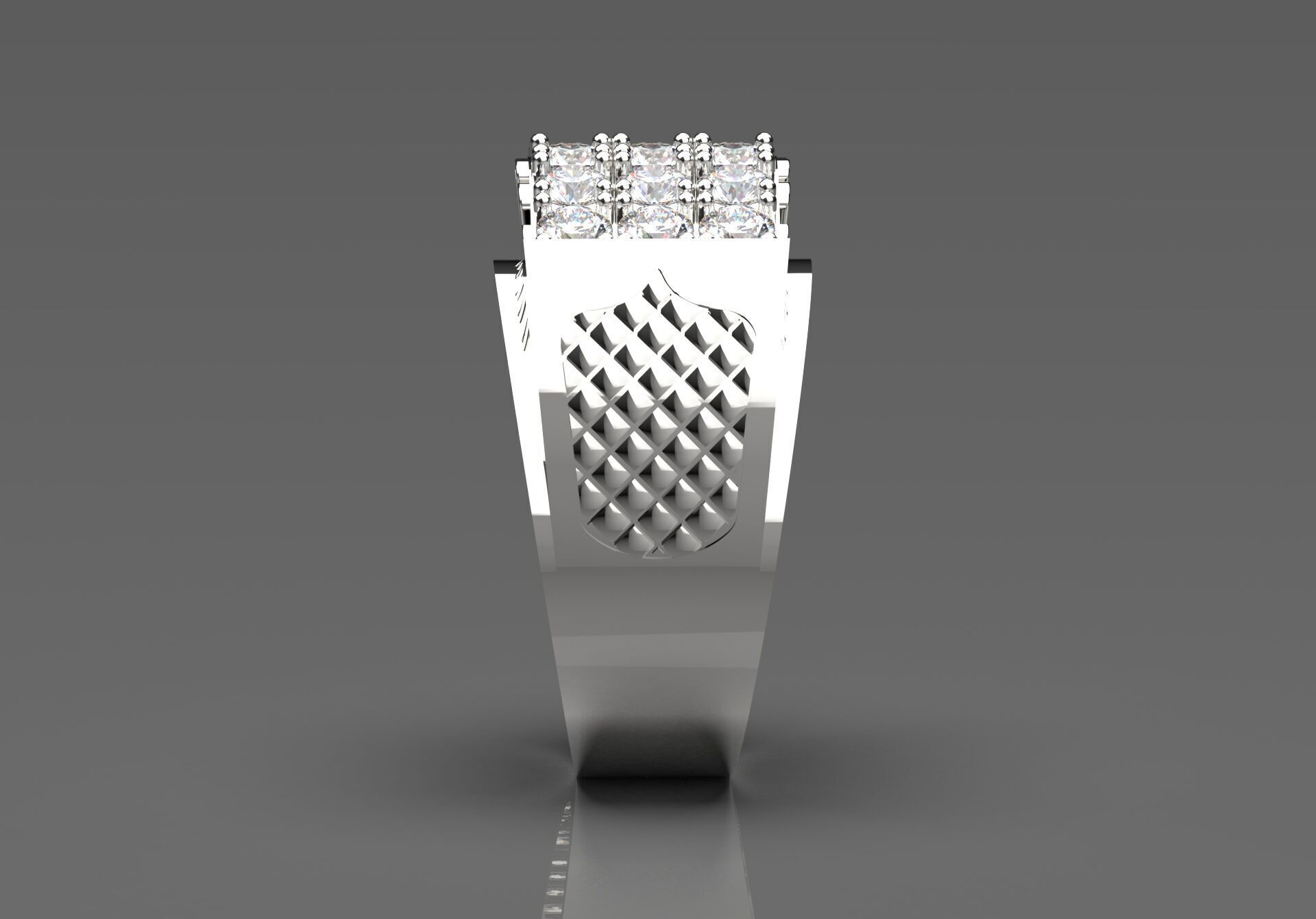 diamond man ring mr0066 3D print model_1
