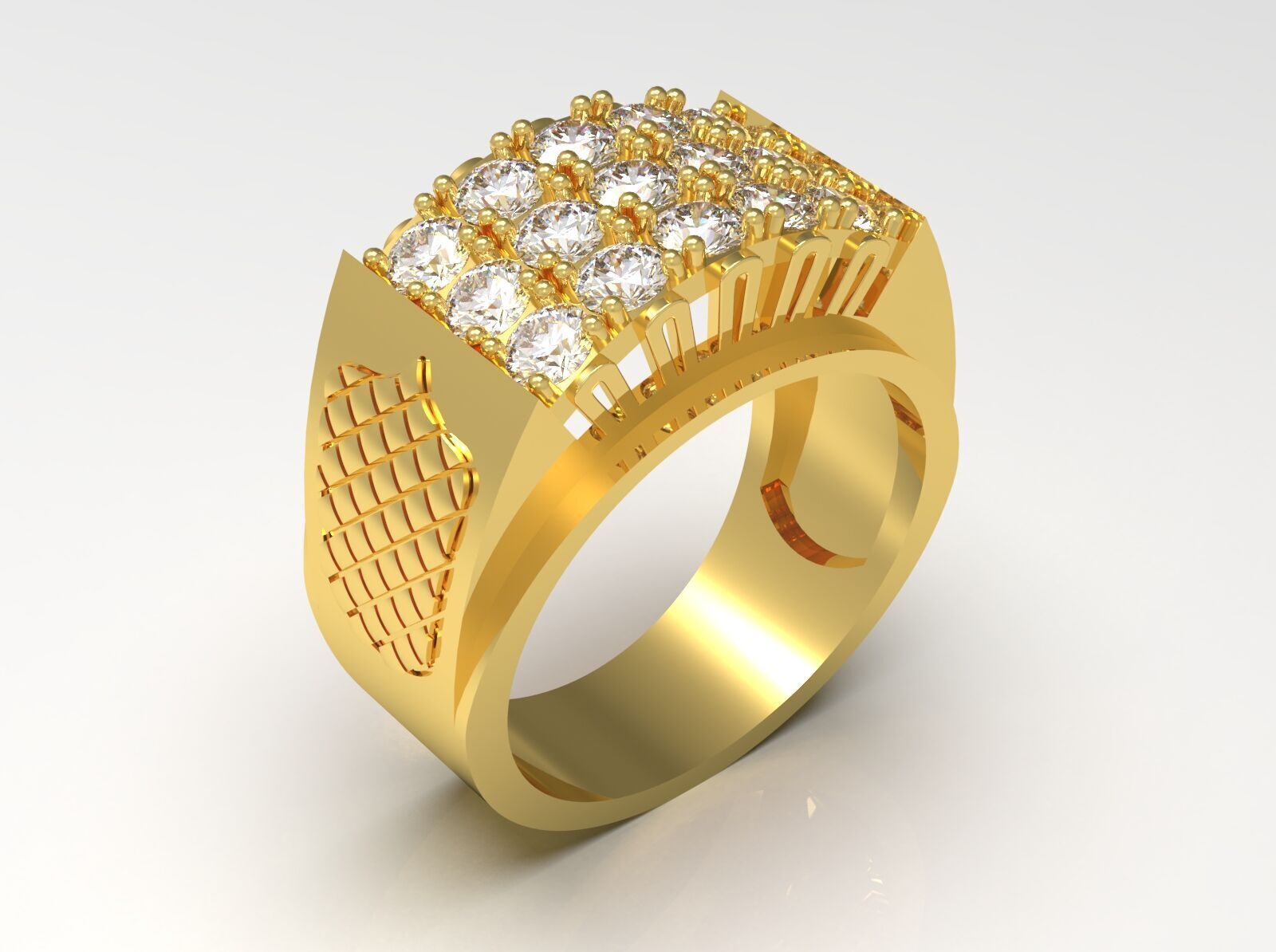 diamond man ring mr0066 3D print model_16