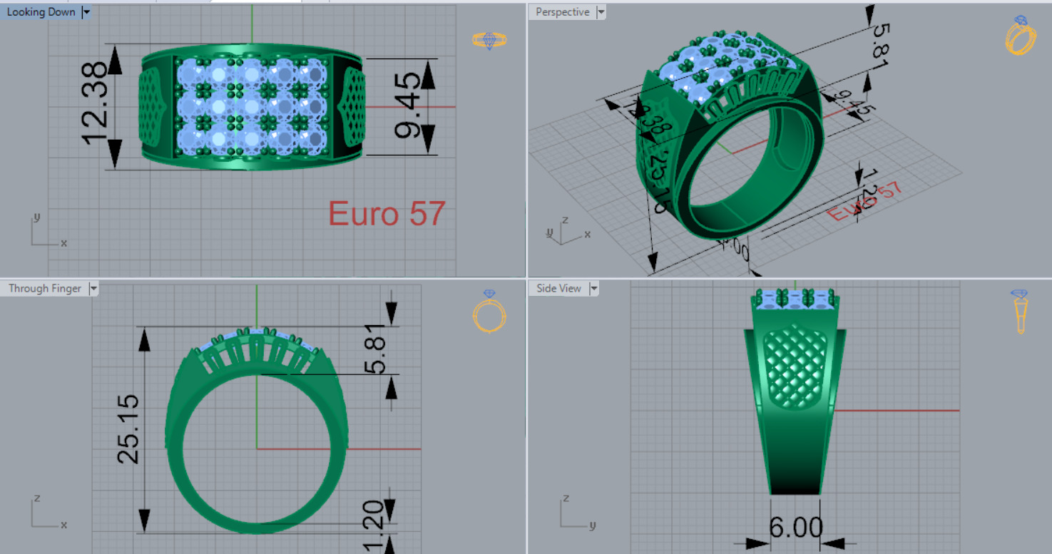 diamond man ring mr0066 3D print model_4