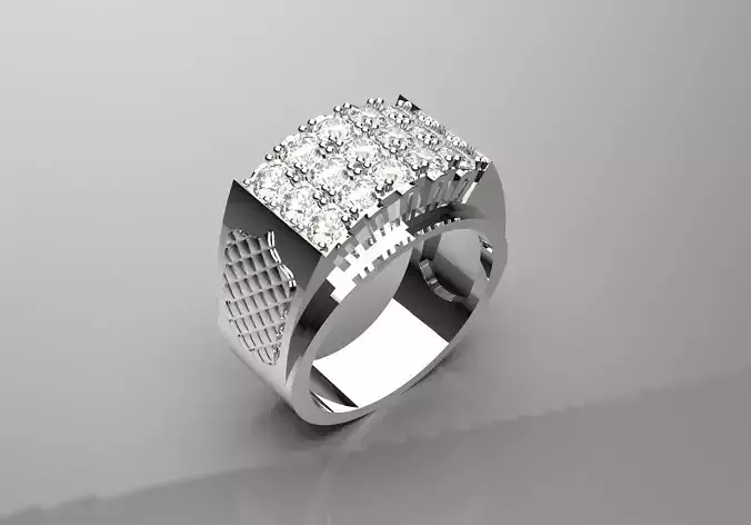 diamond man ring mr0066 3D print model