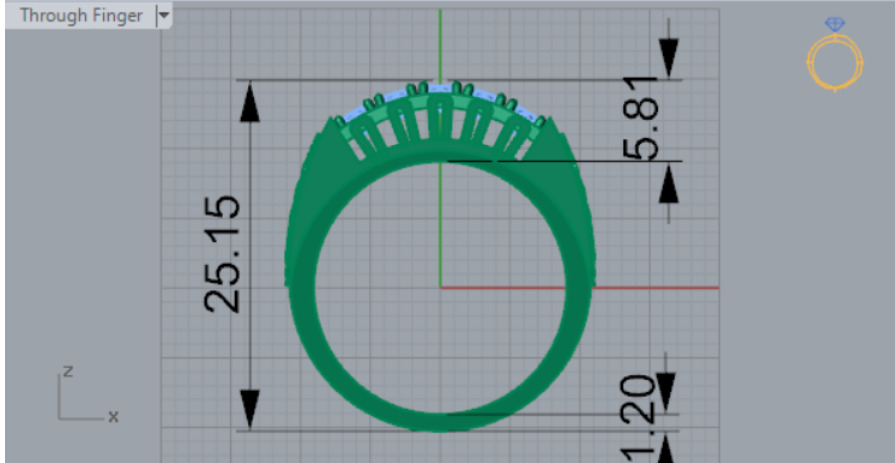 diamond man ring mr0066 3D print model_10