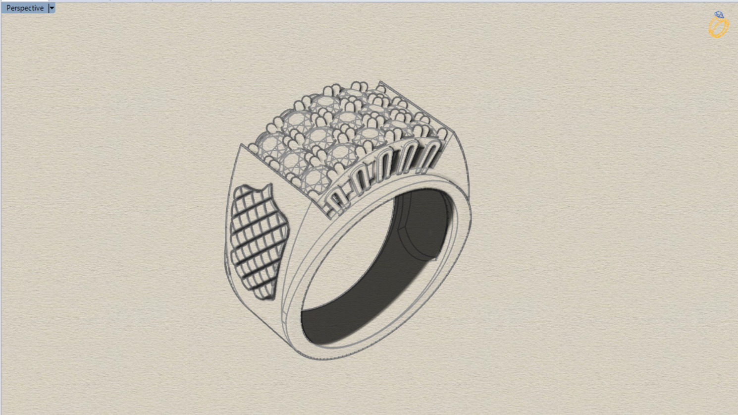 diamond man ring mr0066 3D print model_20