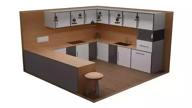 Stylish Kitchen Model for Interior Design