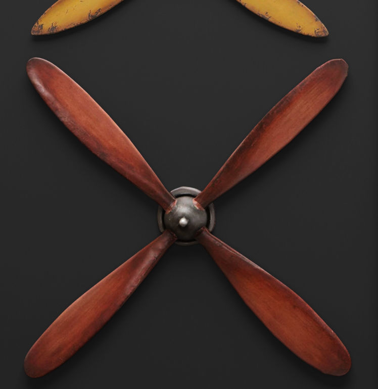 Set propeller 3D two wooden propellers 3D model_2