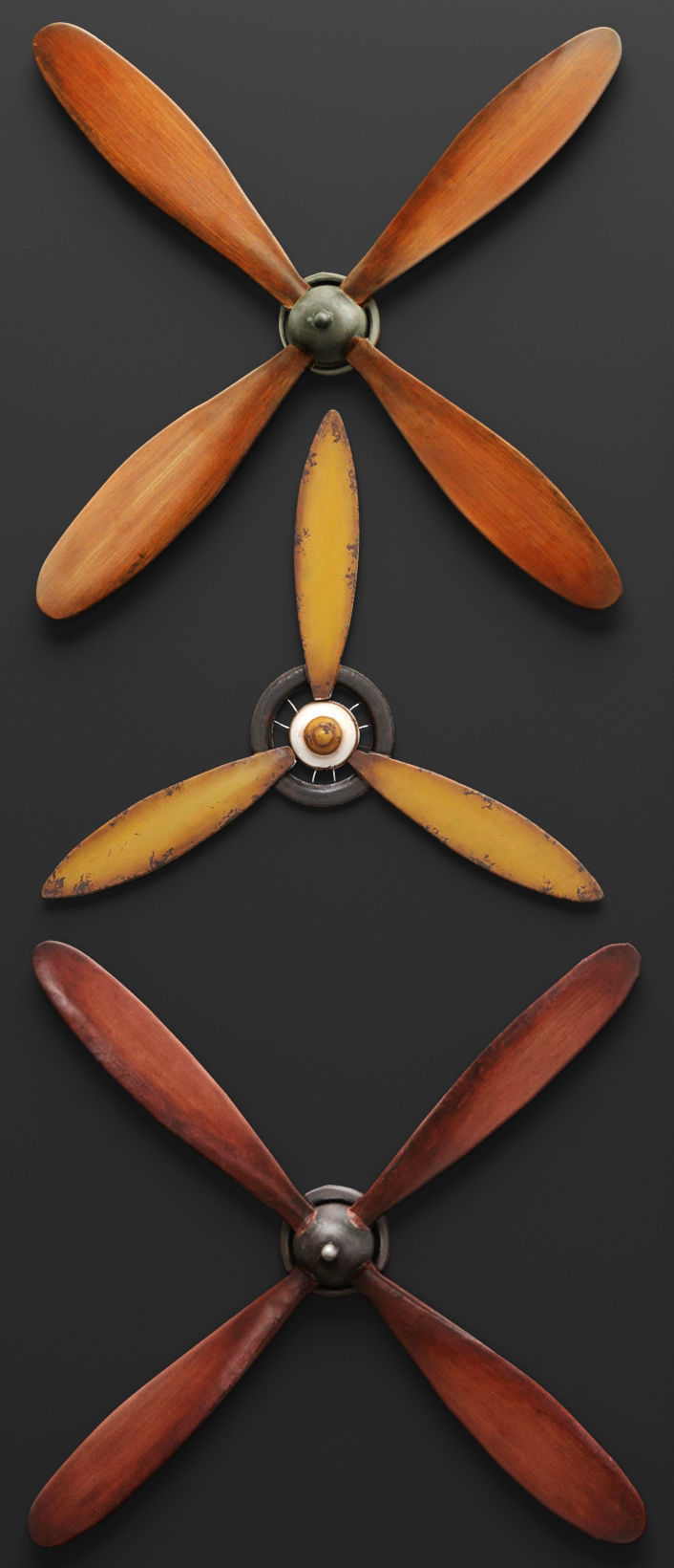 Set propeller 3D two wooden propellers 3D model_4
