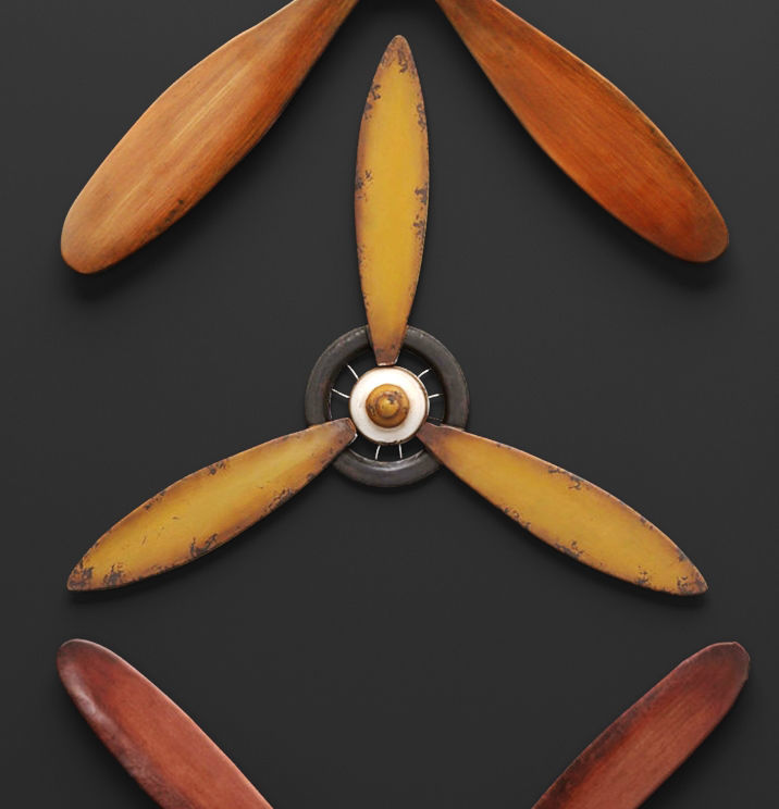 Set propeller 3D two wooden propellers 3D model_3