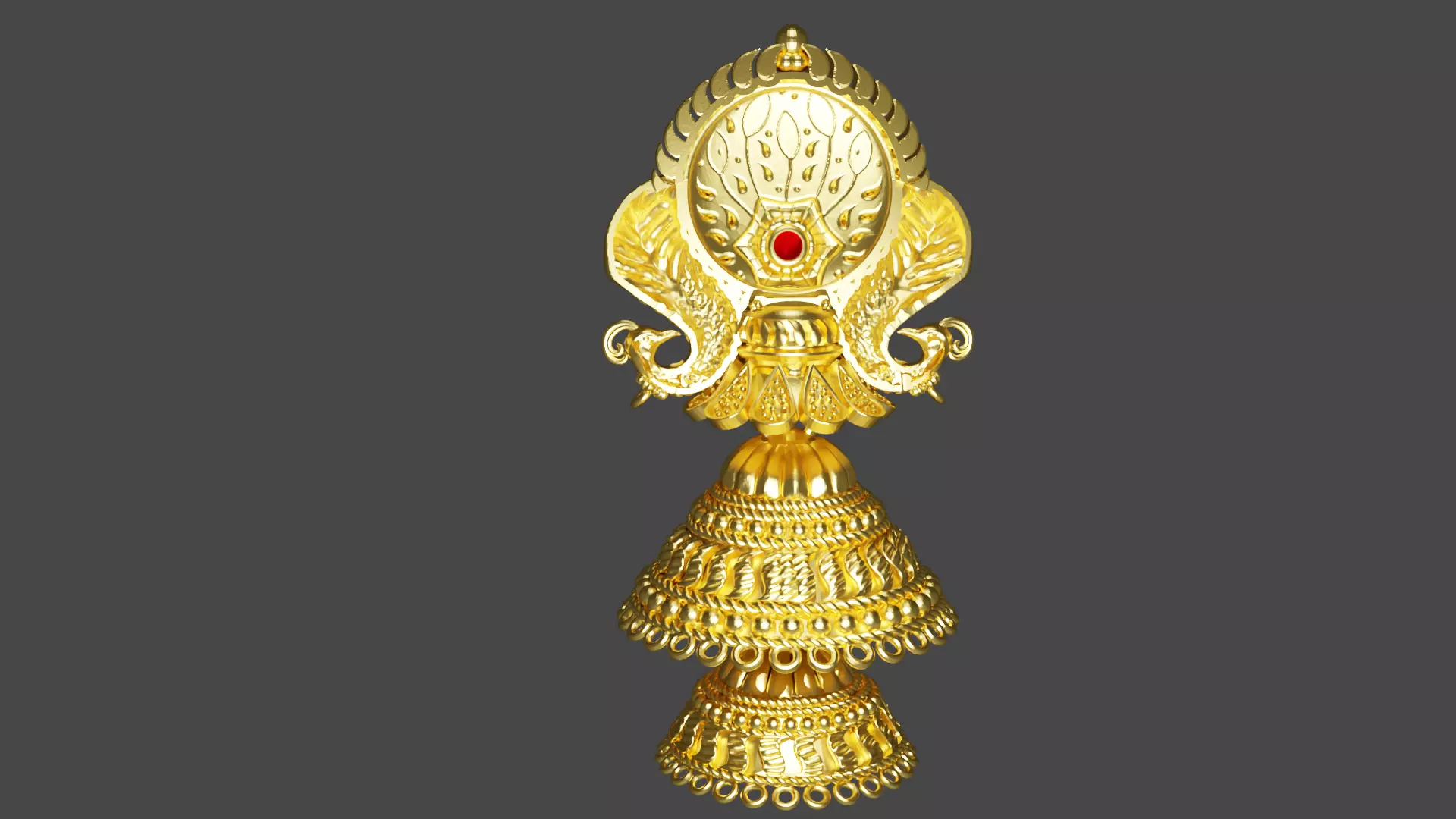 Traditional jhumka 3D print model