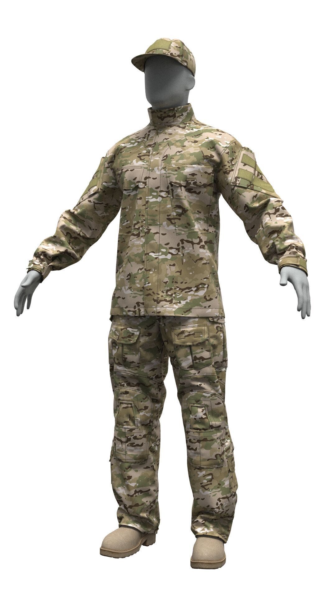 Crye Precision G3 Combat Uniform - Marvelous Designer 3D model