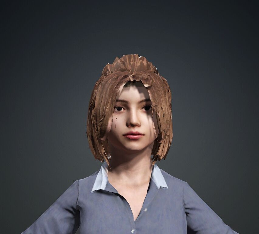 Female Office Worker01 Free low-poly 3D model_12