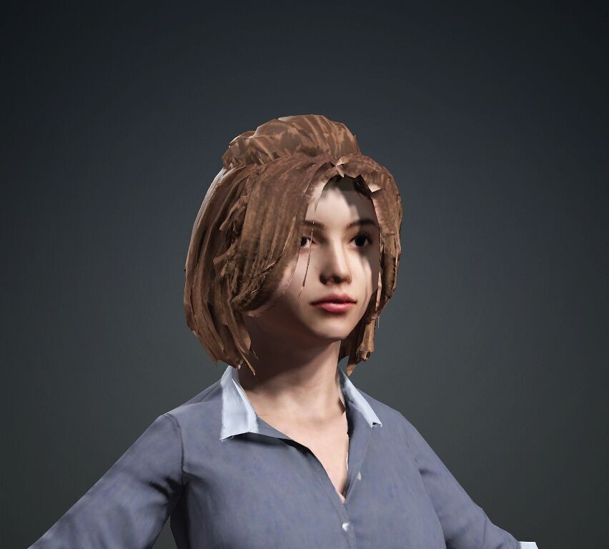 Female Office Worker01 Free low-poly 3D model_14