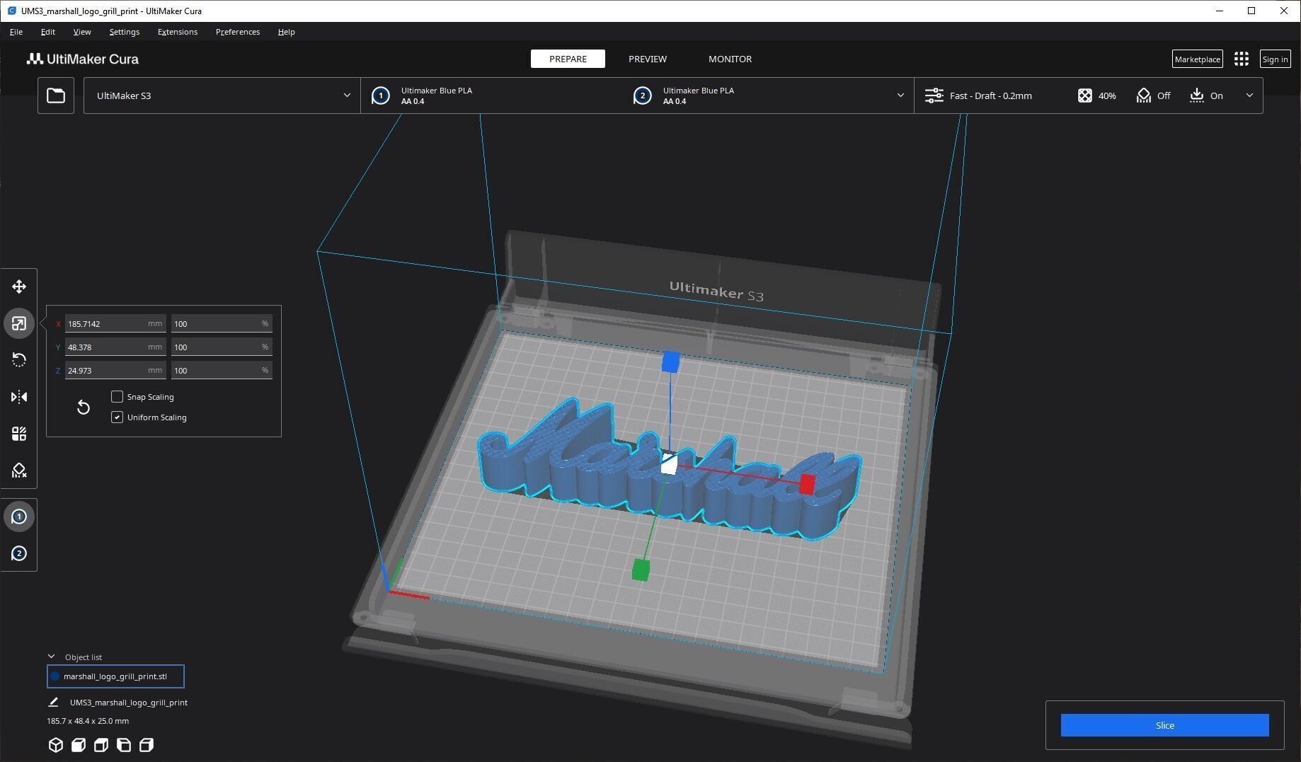 The Marshall Grilled Amplifiers Logo  3D print model_5