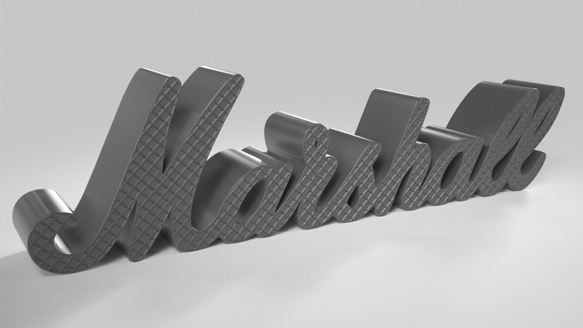 The Marshall Grilled Amplifiers Logo  3D print model_1