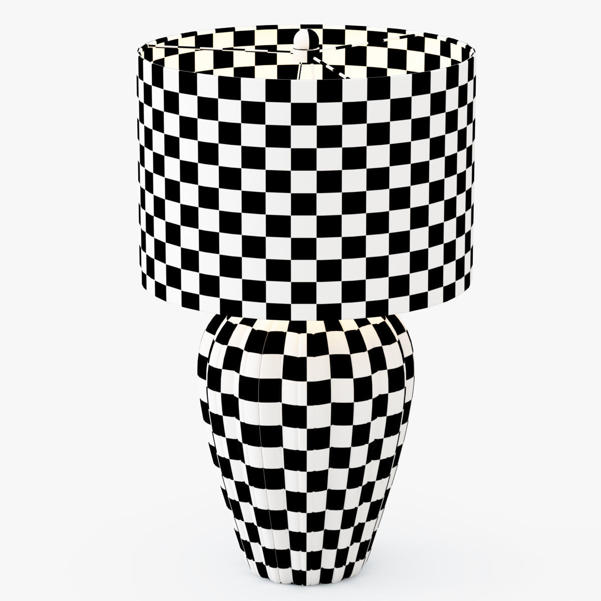 Gray Brown Ceramic Table Lamp 3D model_4