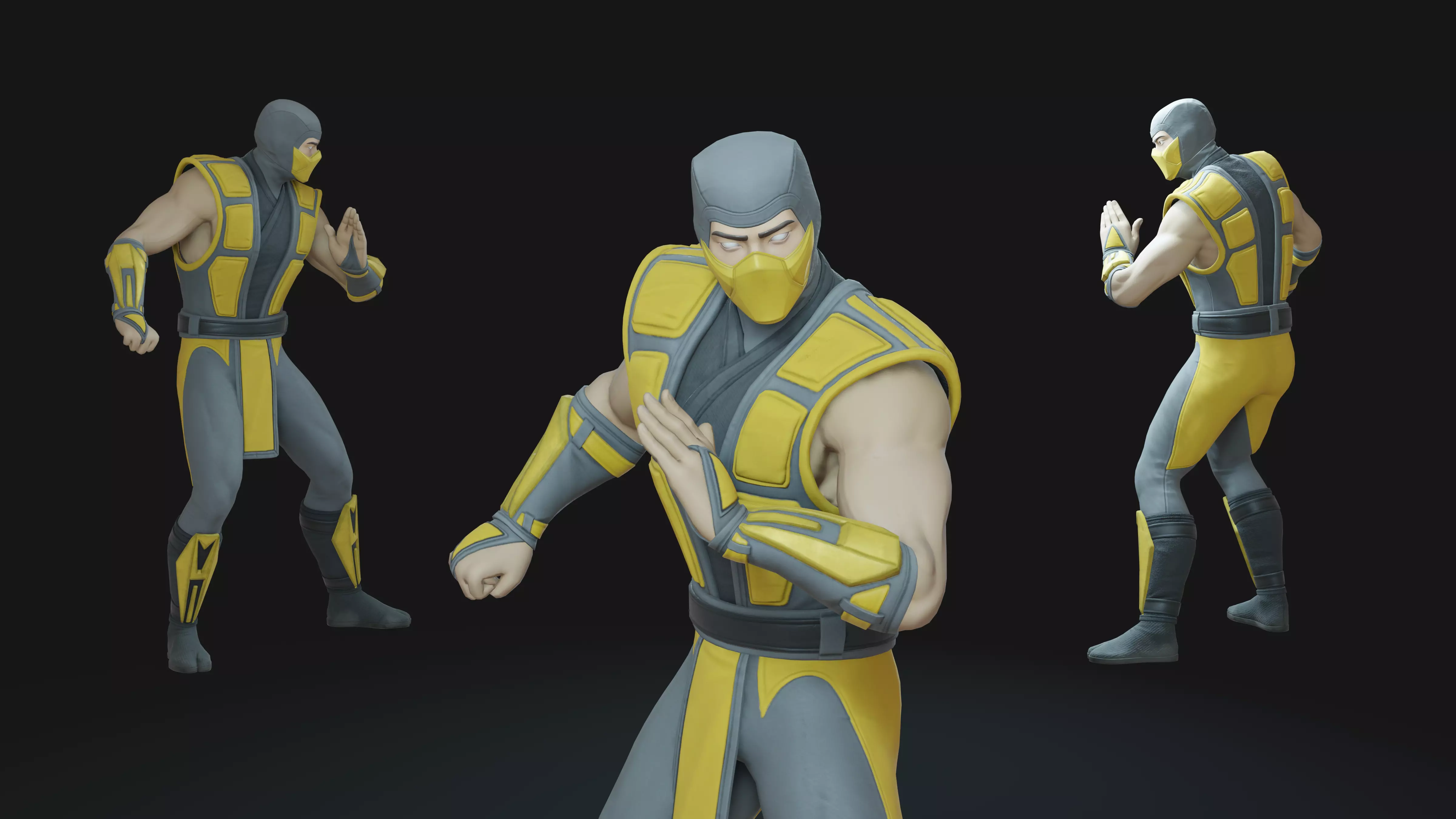 Scorpion Mortal Kombat Animation-Ready Low-poly 3D model_0