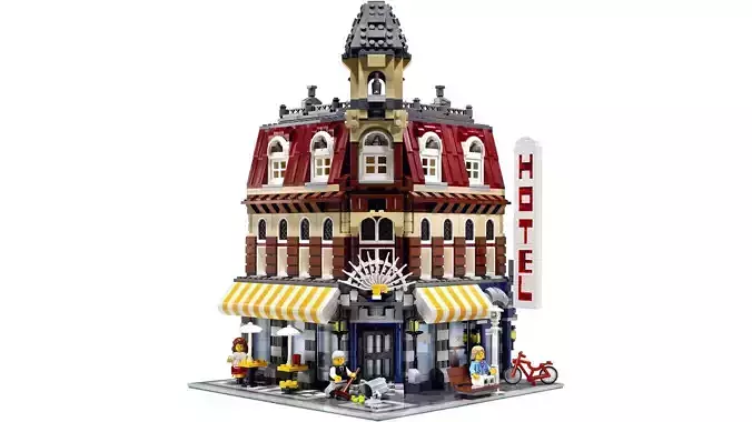 TwindBricks3D - 10182 Cafe Corner 3D print model