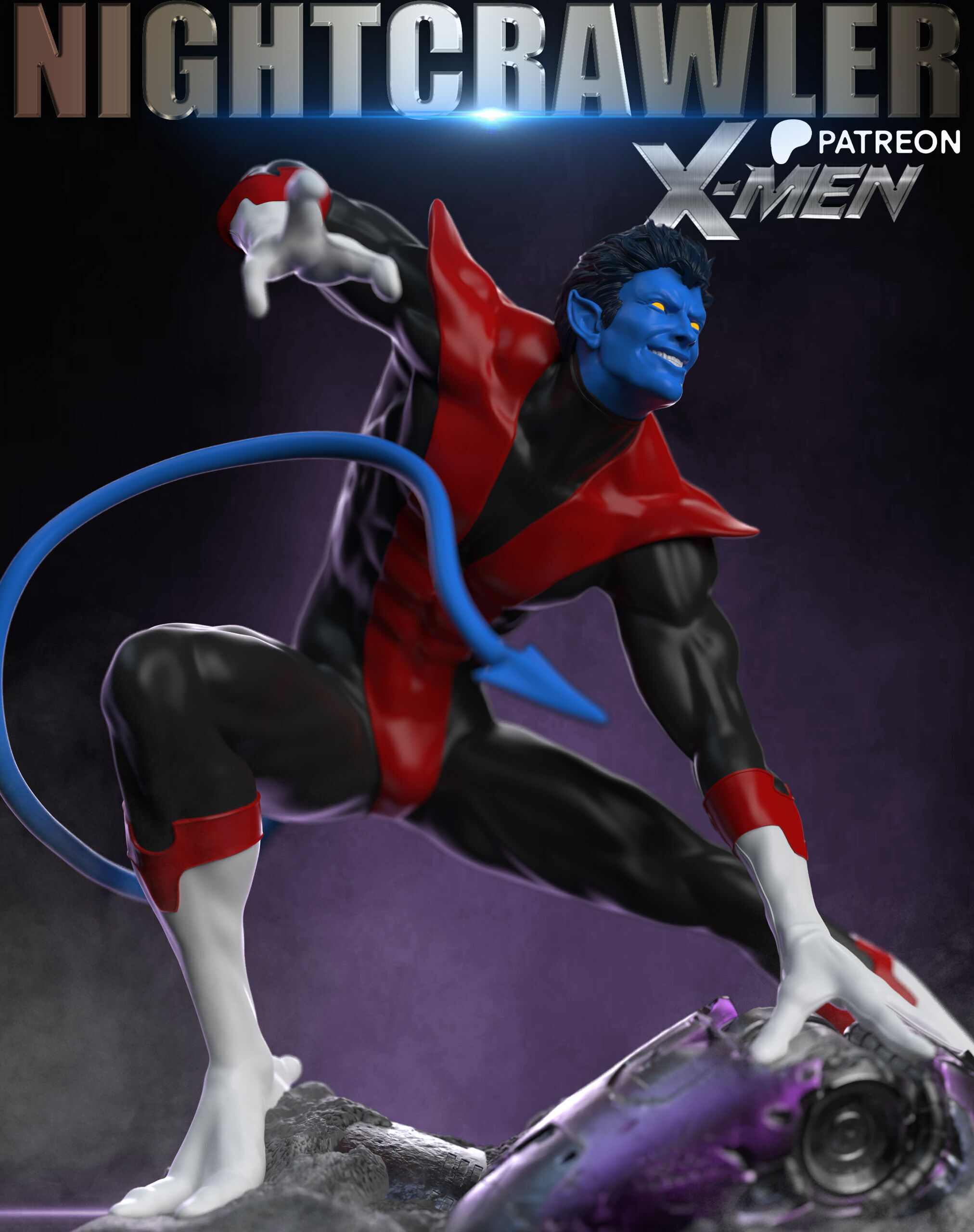 NIGHTCRAWLER STL FILE X-MEN PROJECT  3D print model_2