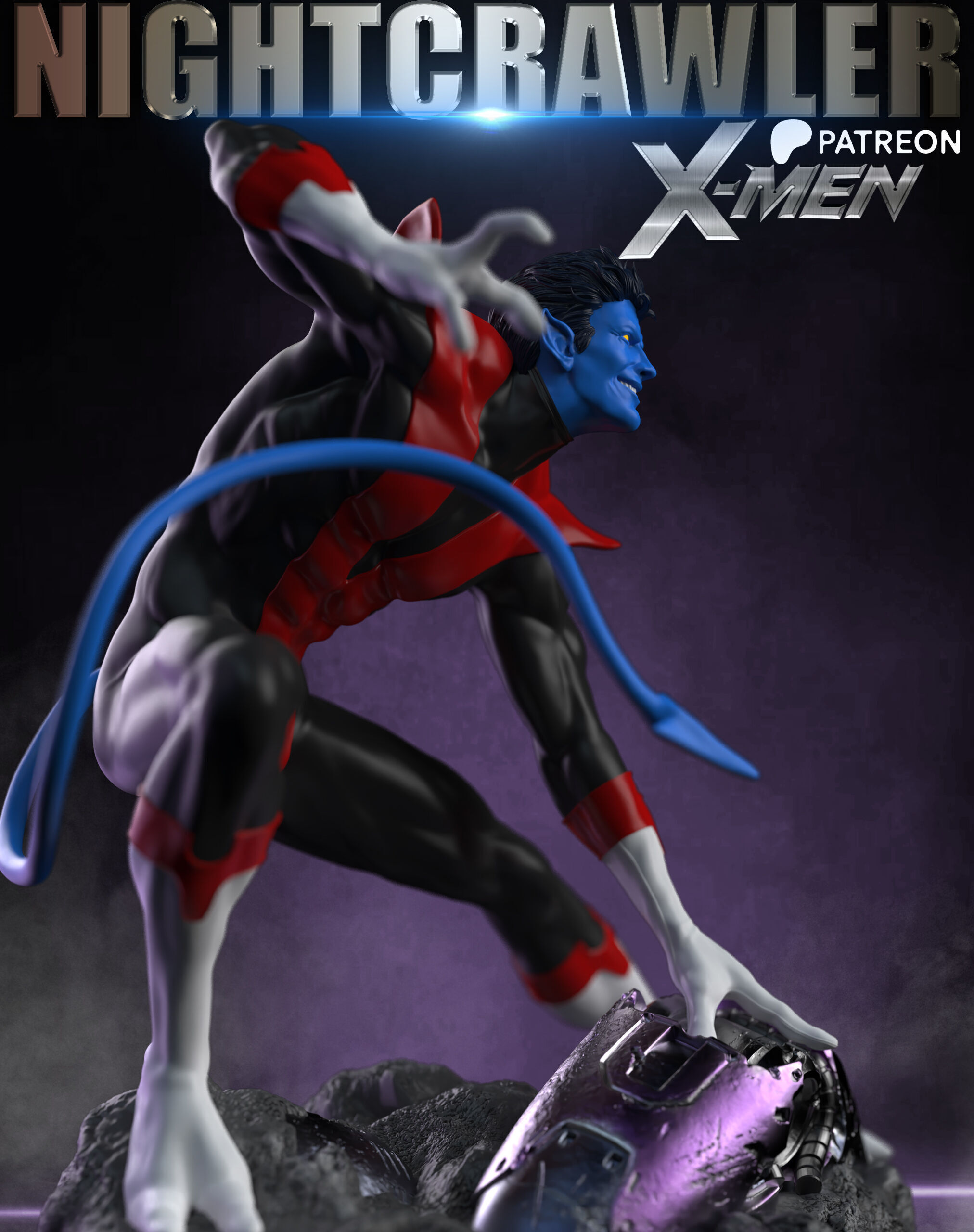 NIGHTCRAWLER STL FILE X-MEN PROJECT  3D print model_5