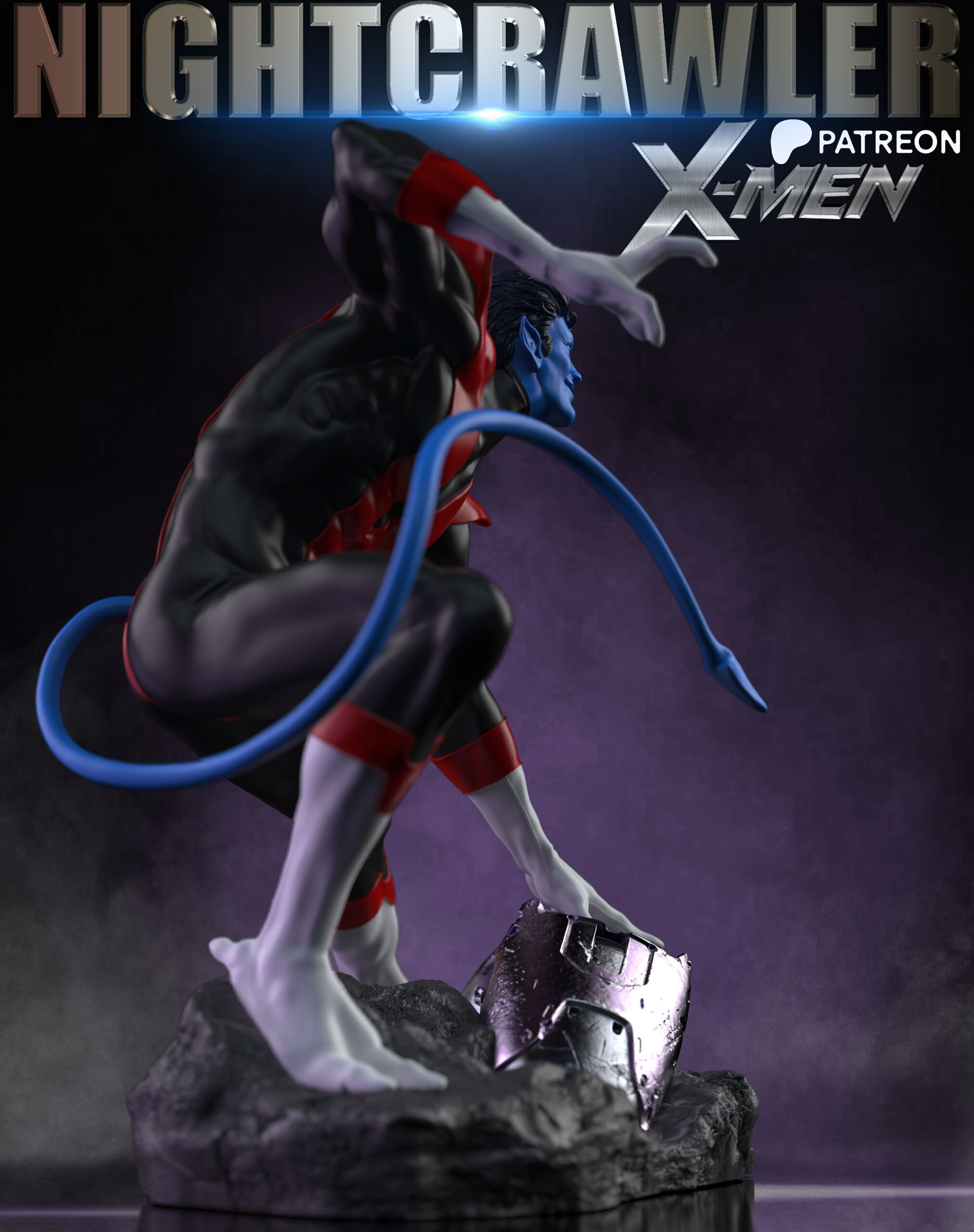 NIGHTCRAWLER STL FILE X-MEN PROJECT  3D print model_6