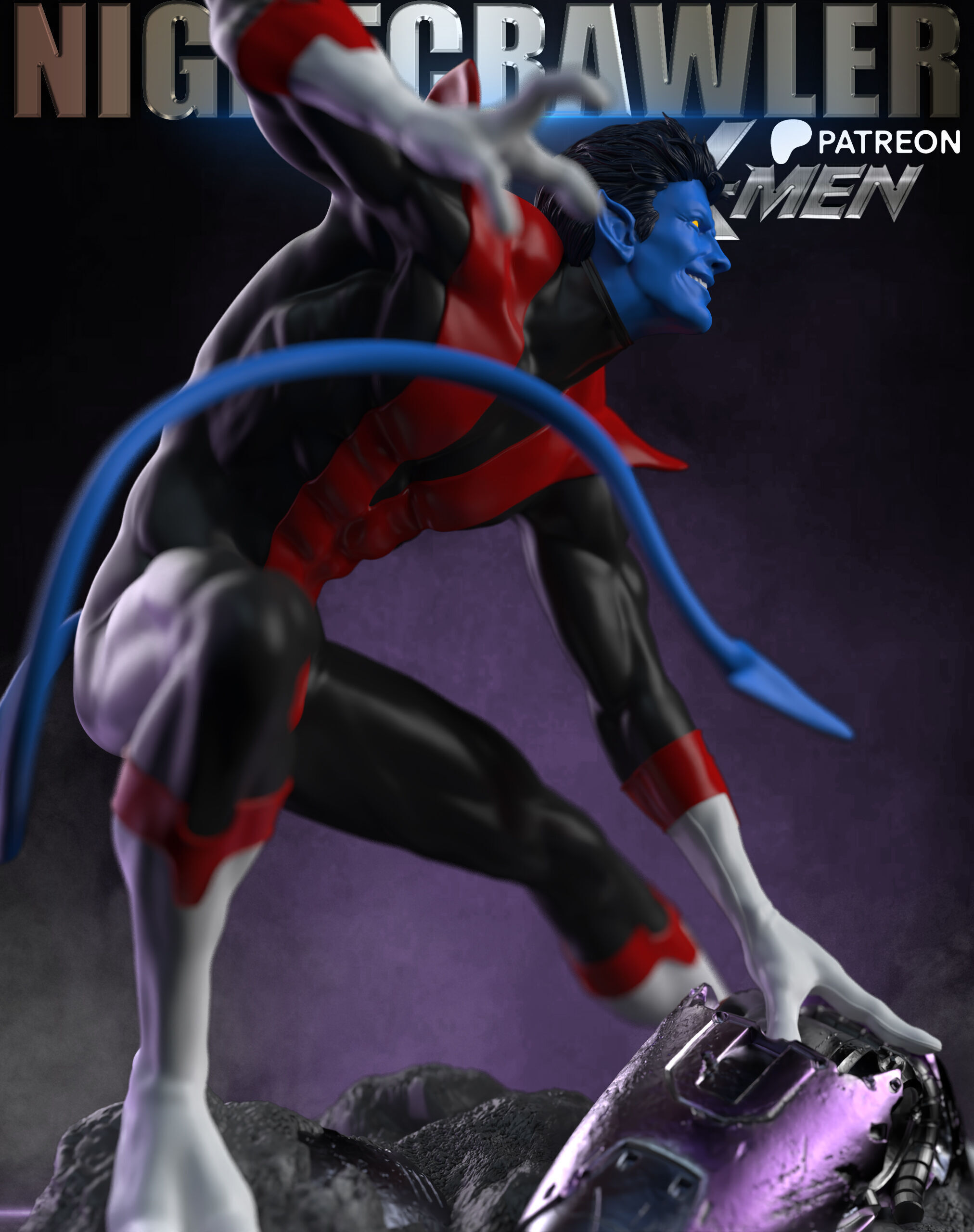 NIGHTCRAWLER STL FILE X-MEN PROJECT  3D print model_4