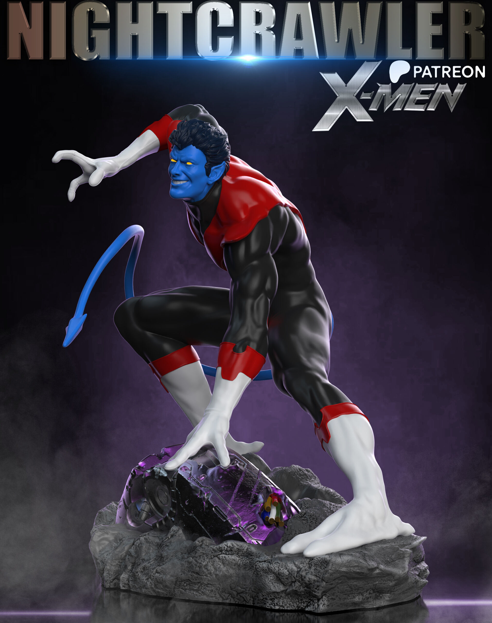 NIGHTCRAWLER STL FILE X-MEN PROJECT  3D print model_3