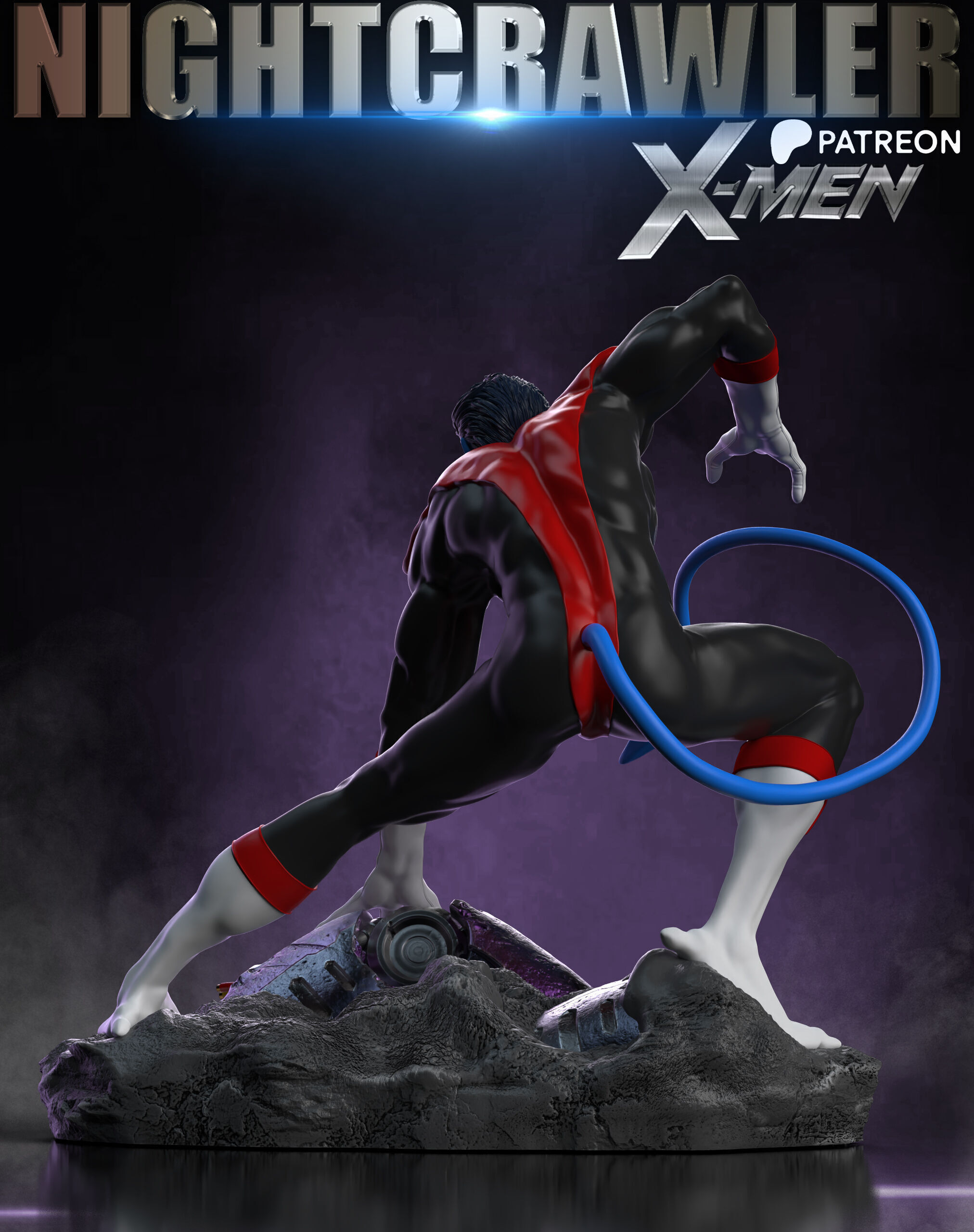 NIGHTCRAWLER STL FILE X-MEN PROJECT  3D print model_7