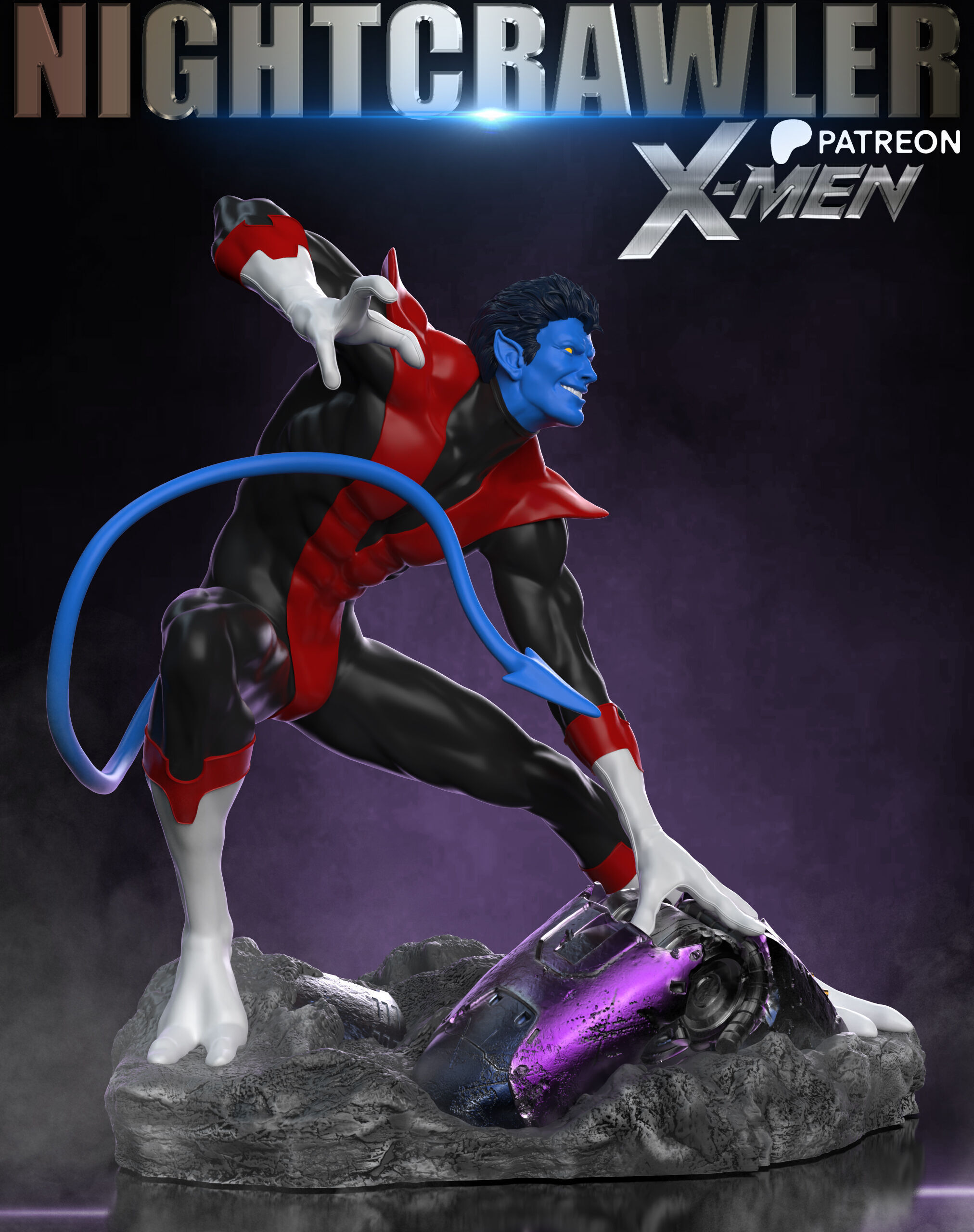 NIGHTCRAWLER STL FILE X-MEN PROJECT  3D print model_1