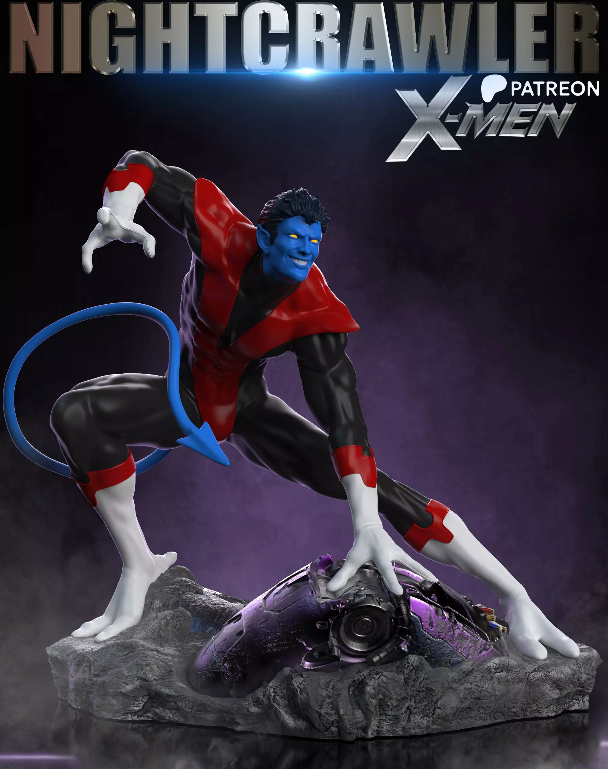 NIGHTCRAWLER STL FILE X-MEN PROJECT  3D print model_0