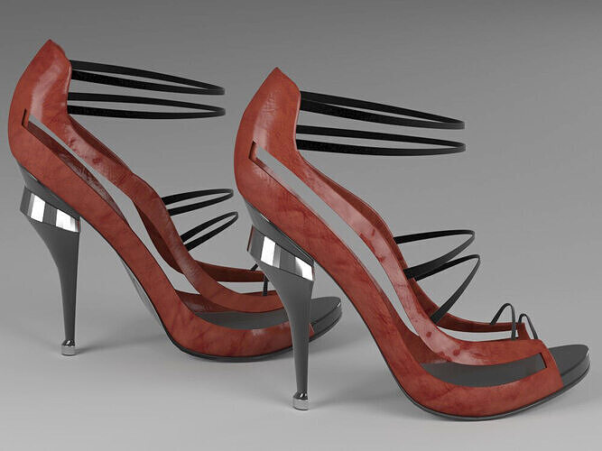 High Heels Women Shoes 3D model 3D model