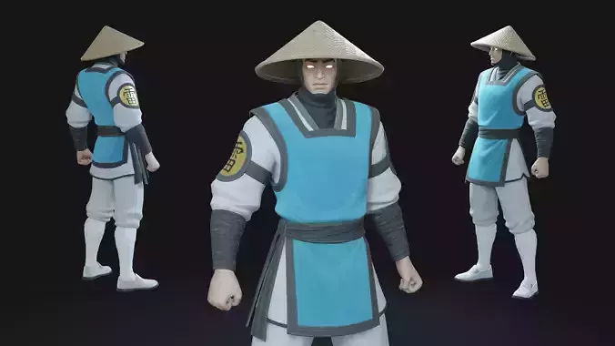 Raiden Mortal Kombat Thunder God Animation-Ready Low-poly 3D model