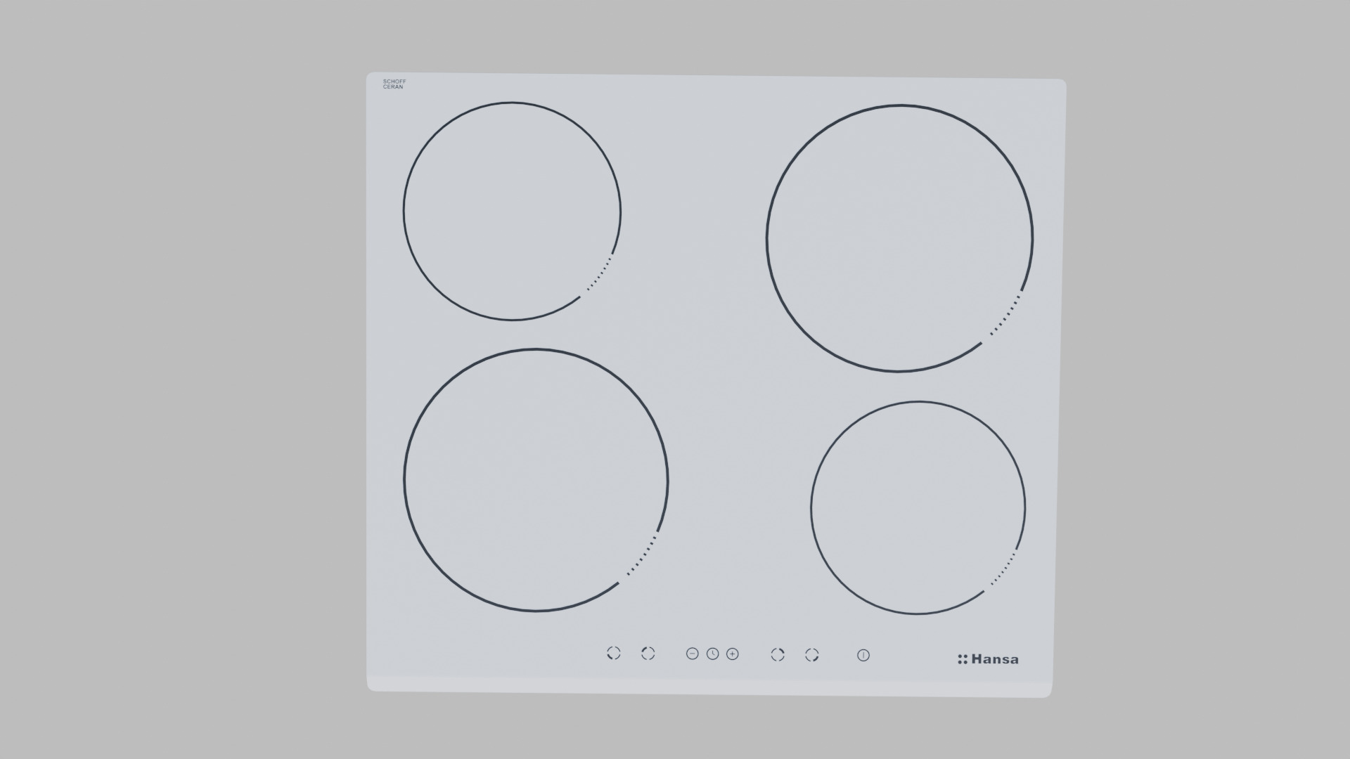 Hansa BHIW67323 inductive cooktop Low-poly 3D model_2