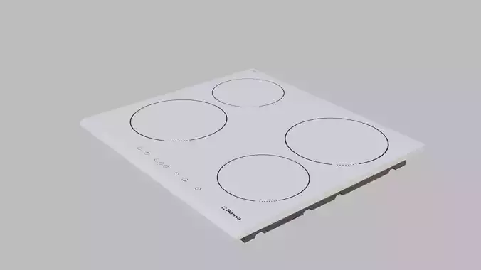 Hansa BHIW67323 inductive cooktop Low-poly 3D model