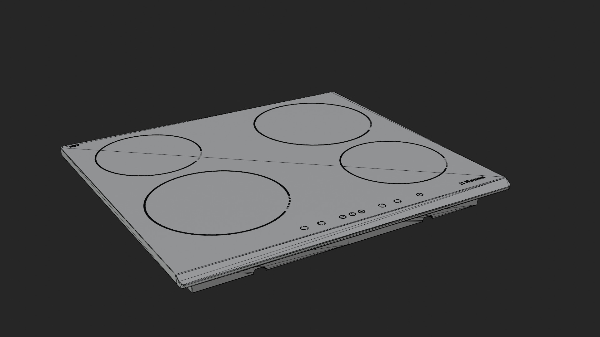 Hansa BHIW67323 inductive cooktop Low-poly 3D model_5