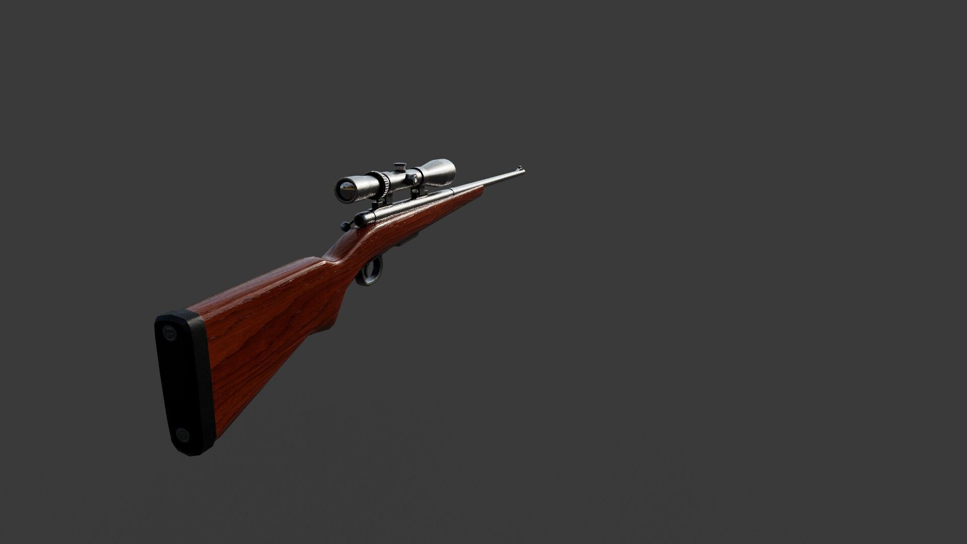 Hunting Rifle Game Ready 3D model_1