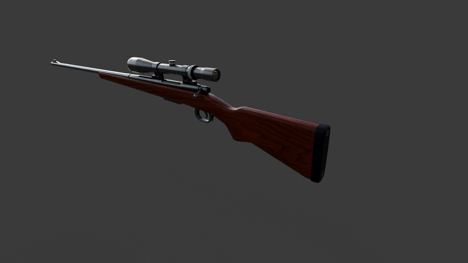 Hunting Rifle Game Ready 3D model_2