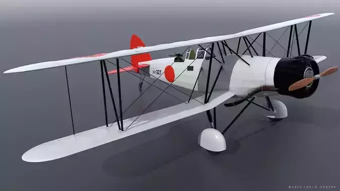 B4Y ha-327 - Not rigged Low-poly 3D model
